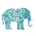 Boho Teal Elephant I