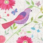 Damask Floral and Bird I Sq