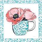 Floral Teacup II Vine Border