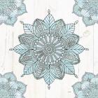 Mandala Morning VI Blue and Gray