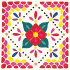 Floral Fiesta White Tile IV