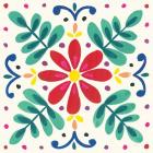 Floral Fiesta White Tile VI