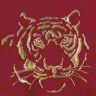 Gilded Tiger on Red