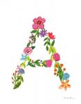 Floral Alphabet Letter I