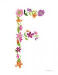 Floral Alphabet Letter VI