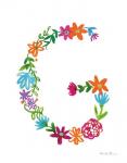 Floral Alphabet Letter VII