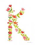 Floral Alphabet Letter XI