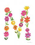 Floral Alphabet Letter XIII