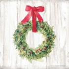 Woodland Holidays Wreath no Bird White