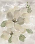 White on White Floral II Sage