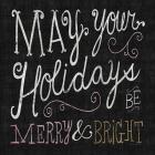 Quirky Christmas Merry and Bright Metallic