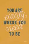 You are Exactly Where You Need to Be