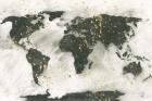 World Map Gold Speckle