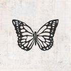 Butterfly Stamp BW