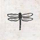 Dragonfly Stamp BW