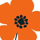 Pop Art Floral I Orange