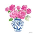 Chinoiserie Roses on White I