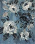 Loose Flowers on Dusty Blue II