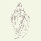 Coastal Breeze Shell Sketches III Silver