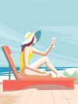 South Beach Sunbather I