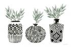 Geometric Vases I Green