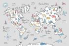 World Map Pastel