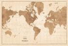 World Map Sepia No Words