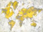 World Map Yellow Gray