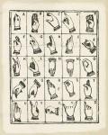 Vintage Sign Language Alphabet