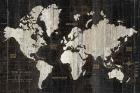 Old World Map Black