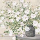 White Bouquet Gray Vase