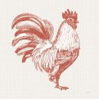 Cottage Rooster I Red