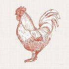 Cottage Rooster II Red