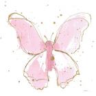 Pink Gilded Butterflies II