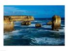 High angle view of rocks in the sea, Twelve Apostles, Port Campbell National Park, Victoria, Australia