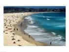 High angle view of tourists on the beach, Sydney, New South Wales, Australia