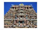 Carving on Sri Meenakshi Hindu Temple, Chennai, Tamil Nadu, India