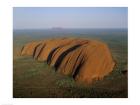 Aerial view of a rock formation on a landscape, Ayers Rock, Uluru-Kata Tjuta National Park, Australia