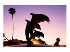 Dolphin Fountain on Stearns Wharf, Santa Barbara Harbor, California, USA