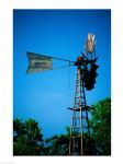 Low angle view of an industrial windmill, Winterset, Iowa, USA