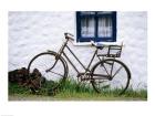 Bicycles leaning against a wall, Bog Village Museum, Glenbeigh, County Kerry, Ireland