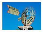 Low angle view of an industrial windmill