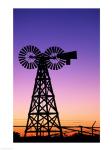 Silhouette of a windmill, American Wind Power Center, Lubbock, Texas, USA