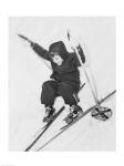 Boy skiing on snow