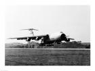 Military airplane taking off, C-5 Galaxy