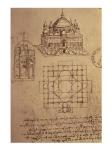 Sketch of a Square Church with Central Dome & Minaret