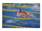 Swimmer racing in a swimming pool