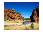 Lake surrounded by rocks, Glen Helen Gorge, Northern Territory, Australia