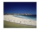 High angle view of tourists on the beach, Bondi Beach, Sydney, New South Wales, Australia