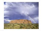 Rock formation on a landscape, Ayers Rock, Uluru-Kata Tjuta National Park, Australia